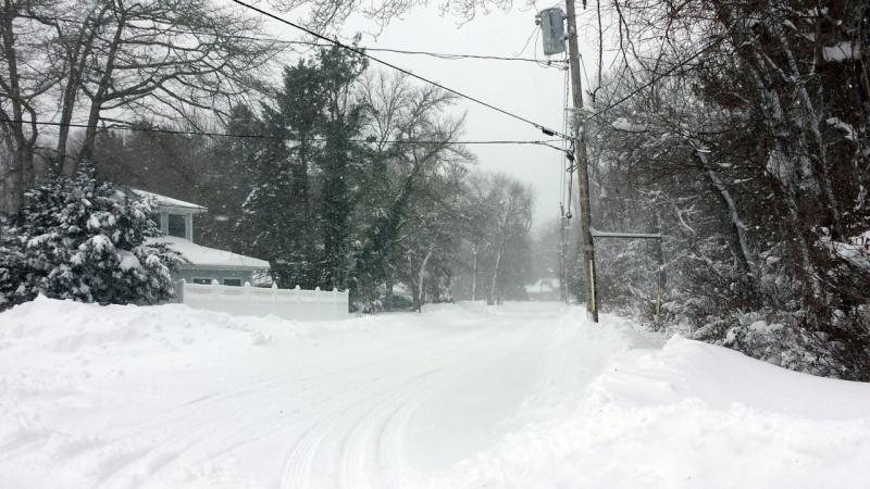 Many roads were impassable for long periods of time. This is the corner of Lewis and Front Streets in Marion. BY HOLLIE DANHAUSER